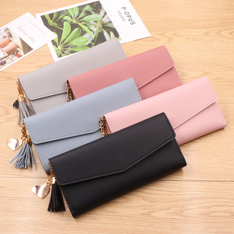♥DPS829♥8802 COD Dompet Lipat Panjang Dompet wanita import real pic dompet cantik