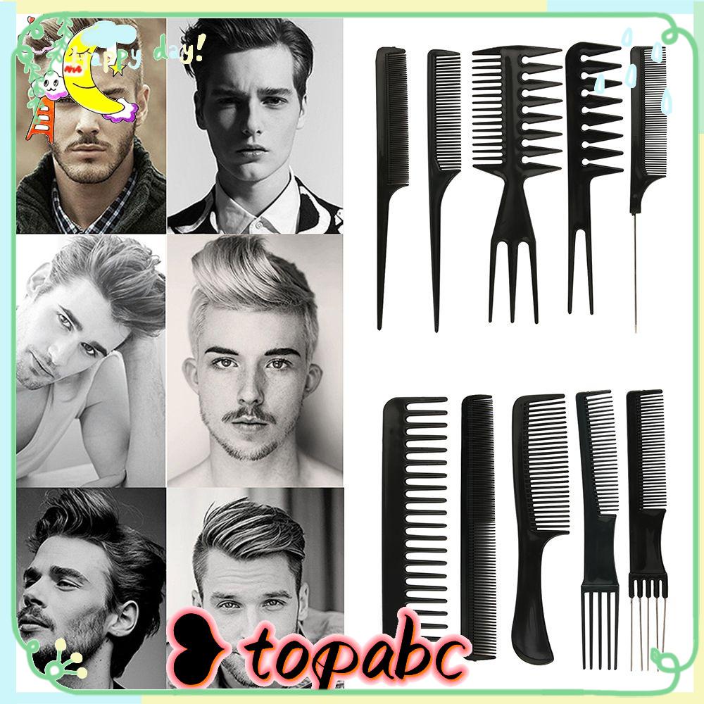 Top 10pcs/Set Sisir Rambut Profesional Kecantikan Barber Styling Tools Salon