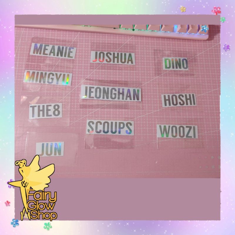 

[READY STOK] Stiker Hologram seventeen wonwoo mingyu hoshi woozi jun the8 joshua jeonghan