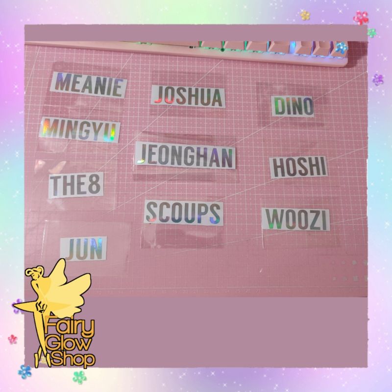 [READY STOK] Stiker Hologram seventeen wonwoo mingyu hoshi woozi jun the8 joshua jeonghan