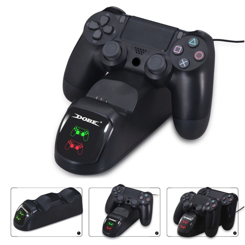 Zzz Untuk PS4/Slim/Pro USB Charging Dock Stand Double Handle Wireless Gamepad Chargers