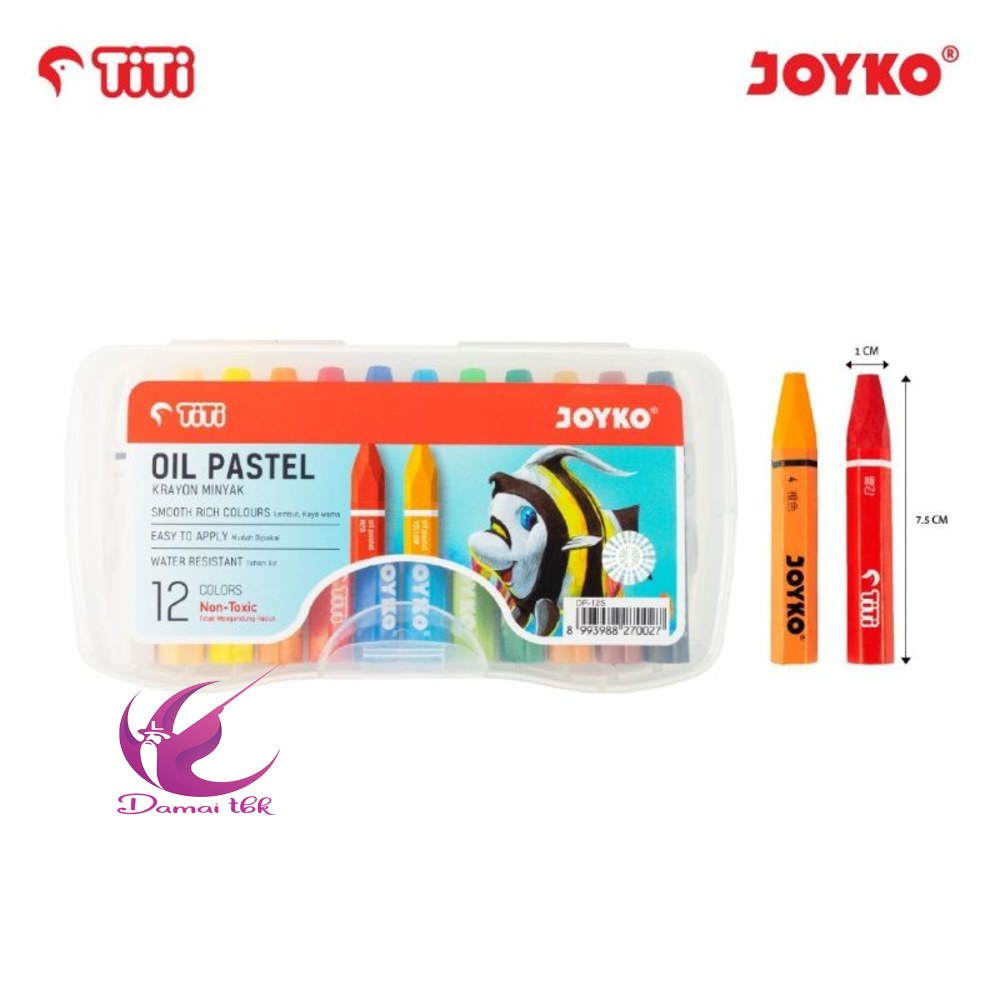 

Crayon Joyko/Oil Pastel Joyko 12 warna ( 1 set ) Op-12s