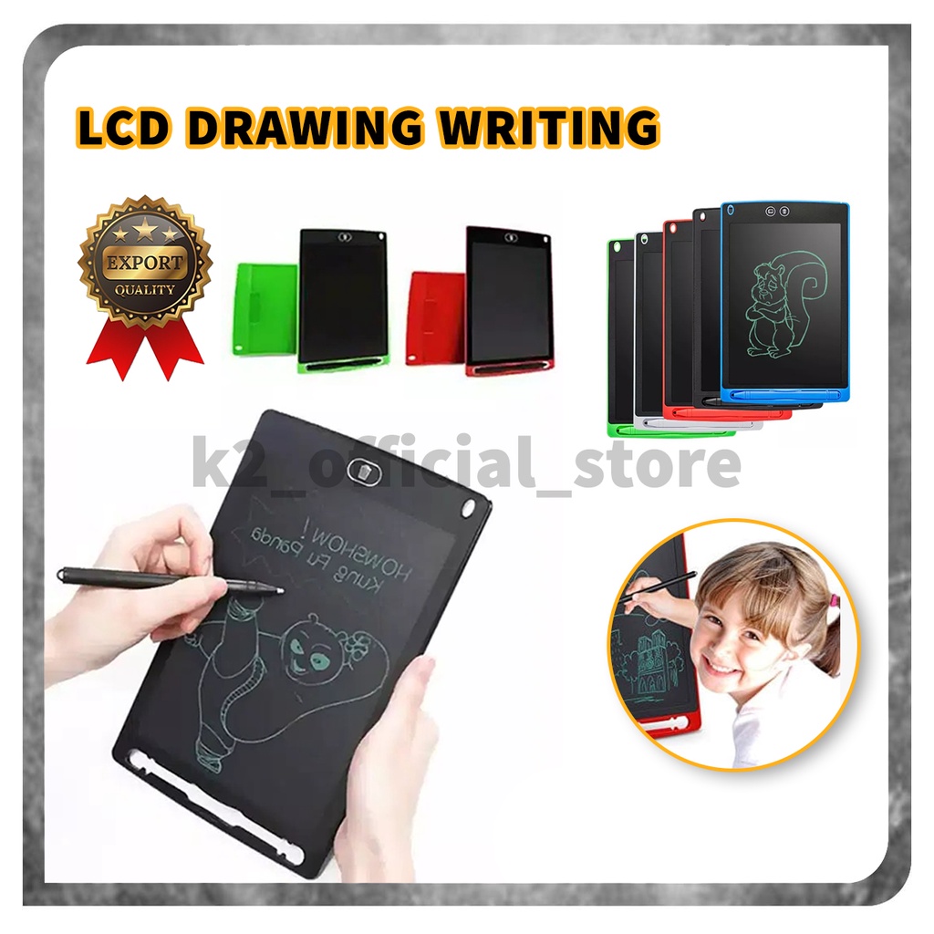 LCD DRAWING WRITTING 8.5 INCH Tablet Papan Tulis Gambar 8inc&quot; ON OFF / Board Digital Pad Edukasi Pen Gambar