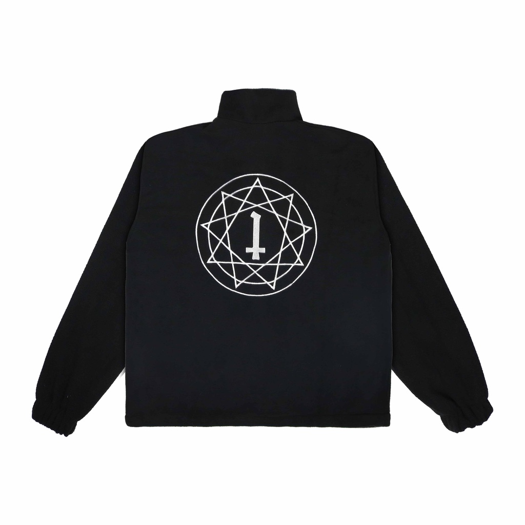 Heretic - Half Zipp Polar Jacket - Black Pentagram