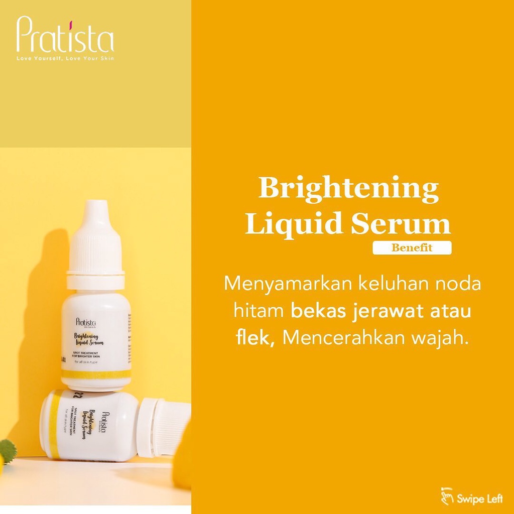 PRATISTA Brightening Liquid Serum 10ml BLS Pratista Skincare Serum Wajah Penghilang Flek Hitam Pencerah Wajah Ori BPOM