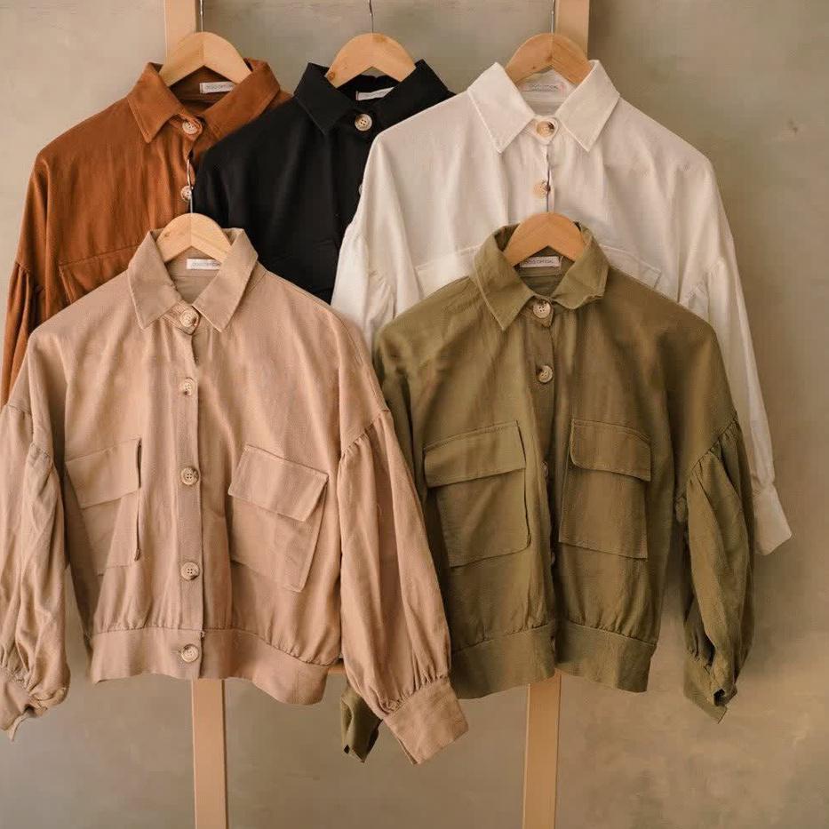 Sale Busan Jaket Wanita Korean Style Oversize Saku Depan | Jaket Oversize Wanita