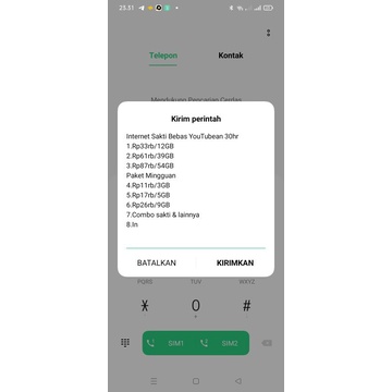 Kartu perdana sakti bulanan, Telkomsel sakti 12GB/33rb prbulan