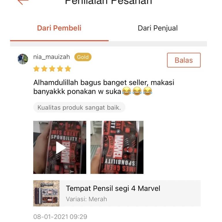 

[L-R9R-➸] Tempat Pensil segi 4 Marvel_amanah