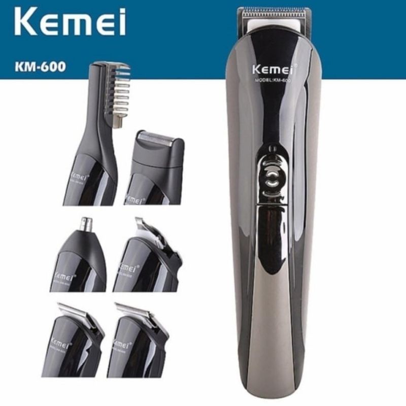 Mesin Cukur Kemei 6 in 1 km 600 rechargeable / Mesin potong rambut / Alat pencukur rambut charger / 