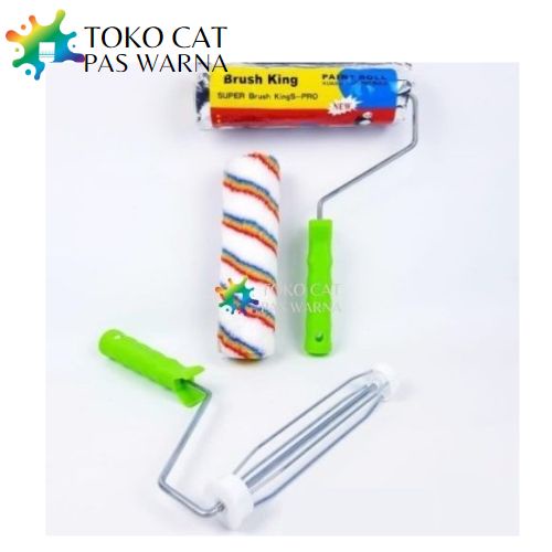 Roll Cat Besar BRUSH KING 9 INCHI Super Pro Roller paint ( 1 Set )
