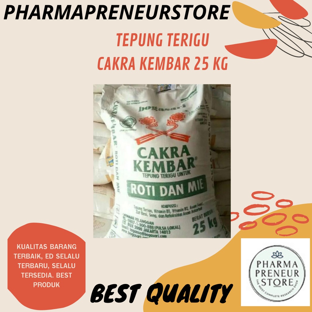 TEPUNG TERIGU CAKRA KEMBAR 1 KG (KEMASAN REPACK) NO. 1 BEST QUALITY MURAH BANGET!!!