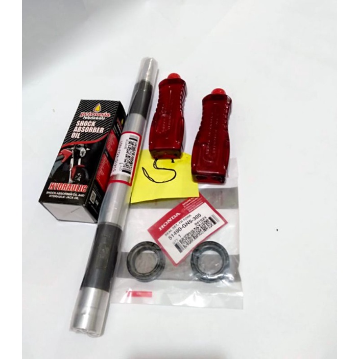 as shock depan koj satu pcs+seal shock+oil shock Honda beat deluxe ( beat 2020 keatas) dan genio