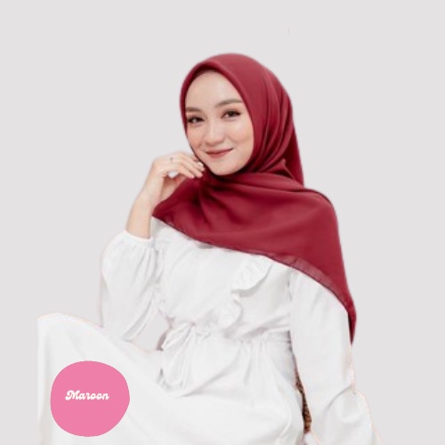 [ COD ] New 60+ Warna Daily Hijab Bella Square | Hijab Segi Empat Double Hycount | Hijab Segi Empat Bella Square-MAROON
