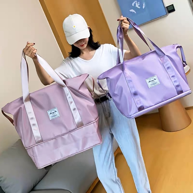 Travel bag duffel tas travel besar anti air portable gym bag fitness hand carry travelling import