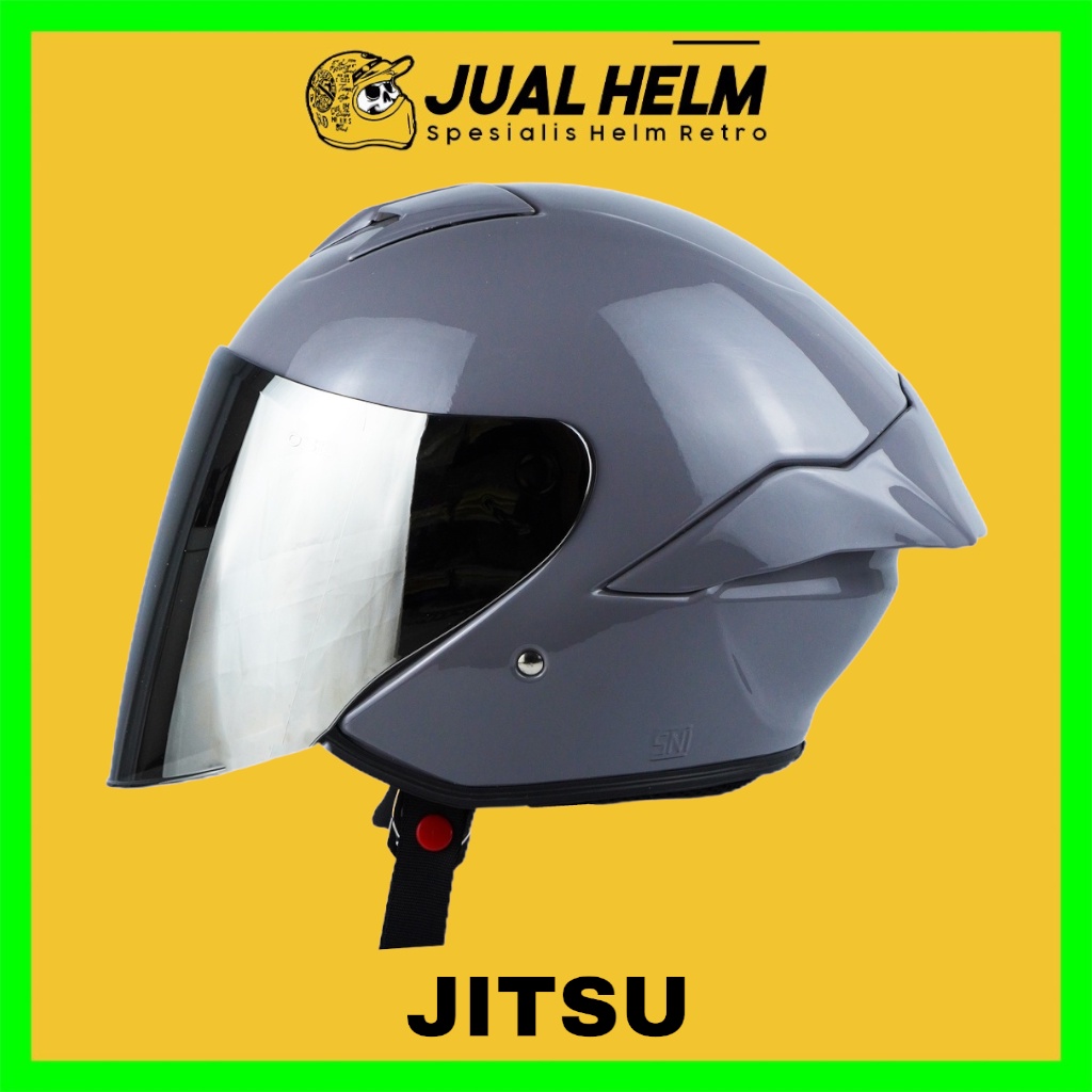 HELM JITSU JS1 SERIES SOLID GORILLA GREY GLOSS