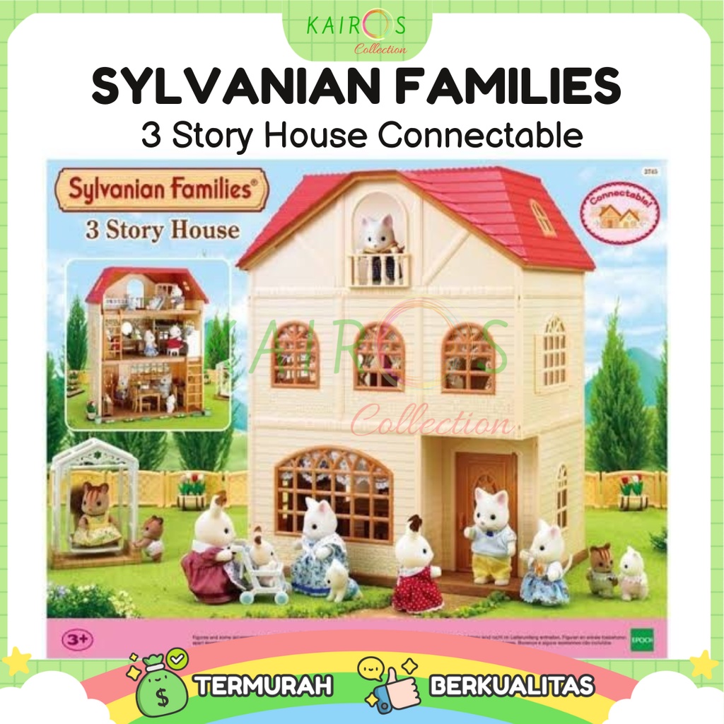 Sylvanian Families 3 Story House Connectable