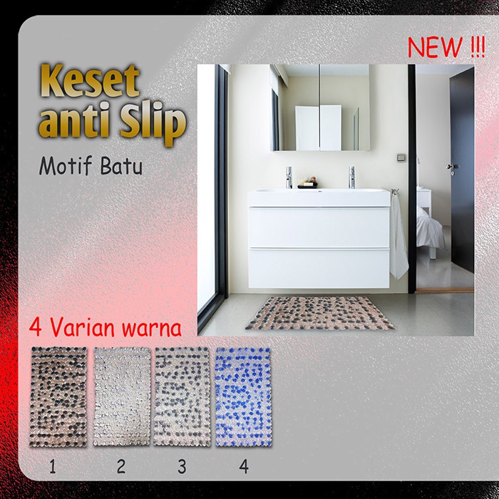 [SerbaSerbi)Keset Kaki Lantai Kamar Mandi Anti Slip Motif Batu/ Keset Kaki  Anti Bau Anti bakteri Terlaris