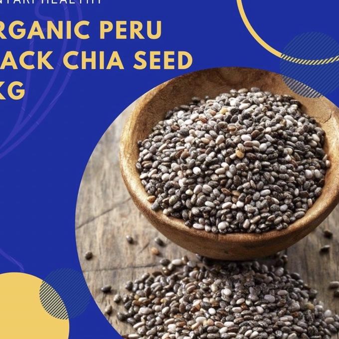 

limited STOCK!Organic Black Chia Seed Peru 1KG / Black Chiaseed 1Kg|KD3