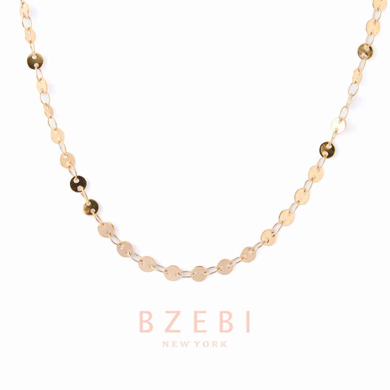 Bzebi Kalung Emas 18k, Kalung Baja Titanium, Kalung Liontin Berlian, Anti Karat, Aksesoris Fashion Wanita, Perhiasan Gaya Korea, Hadiah Ulang Tahun Dengan Kotak Eksklusif 866c