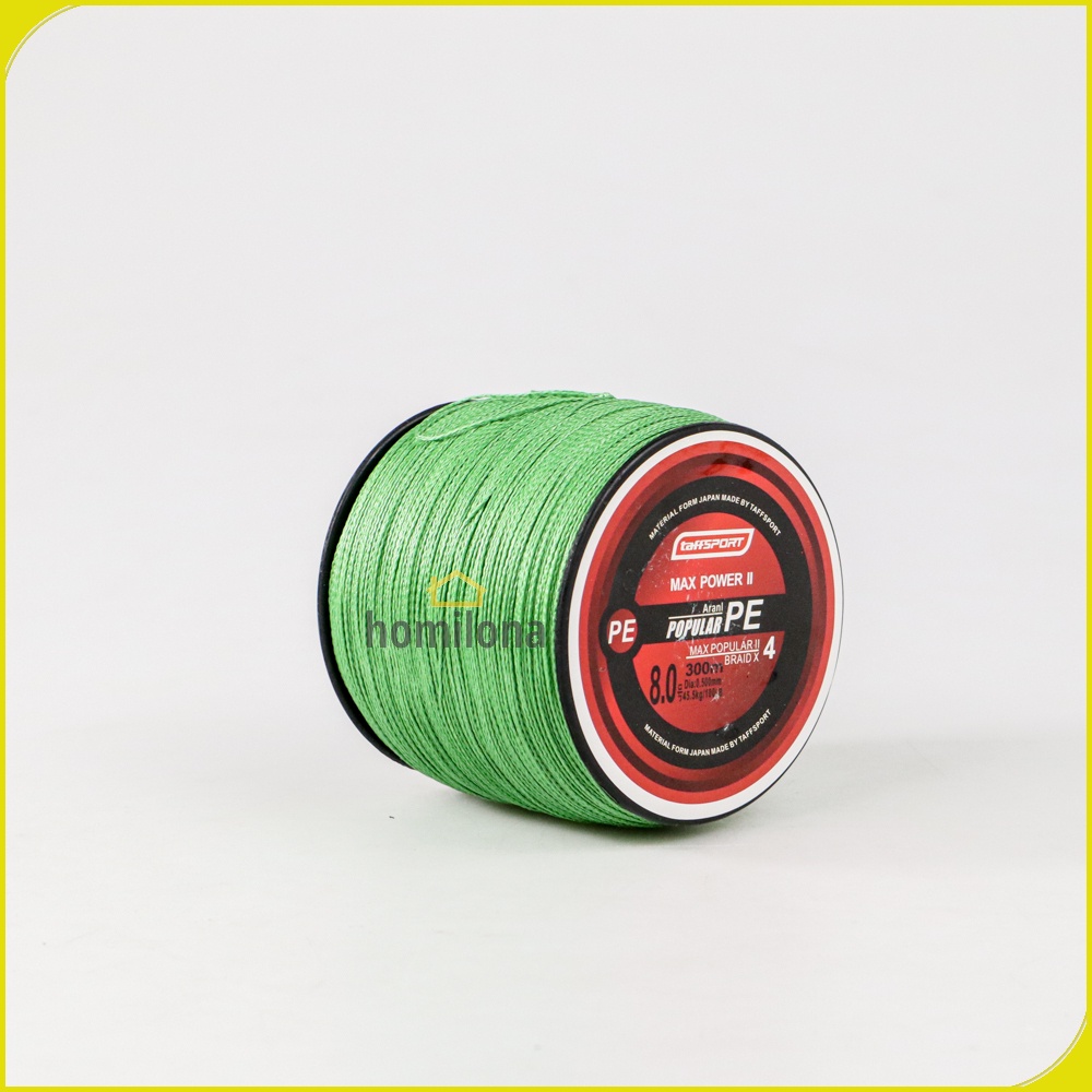 TaffSPORT Senar Tali Benang Pancing Braided Thick Line 300M BLTP Green