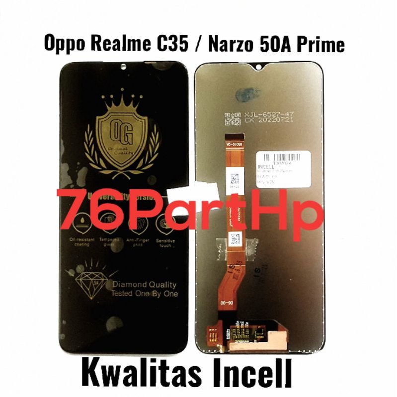 Lcd Touchscreen Fullset kwalitas incell Oppo Realme C35 - Realme Narzo 50A Prime