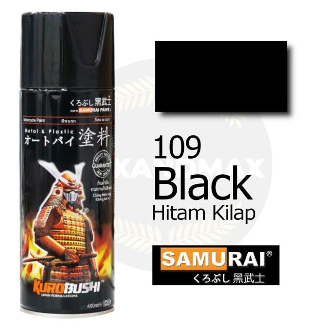 

[BISA COD] Pilox Cat Samurai Paint 109 Hitam Glossy Kilap / Black Standard 400ml