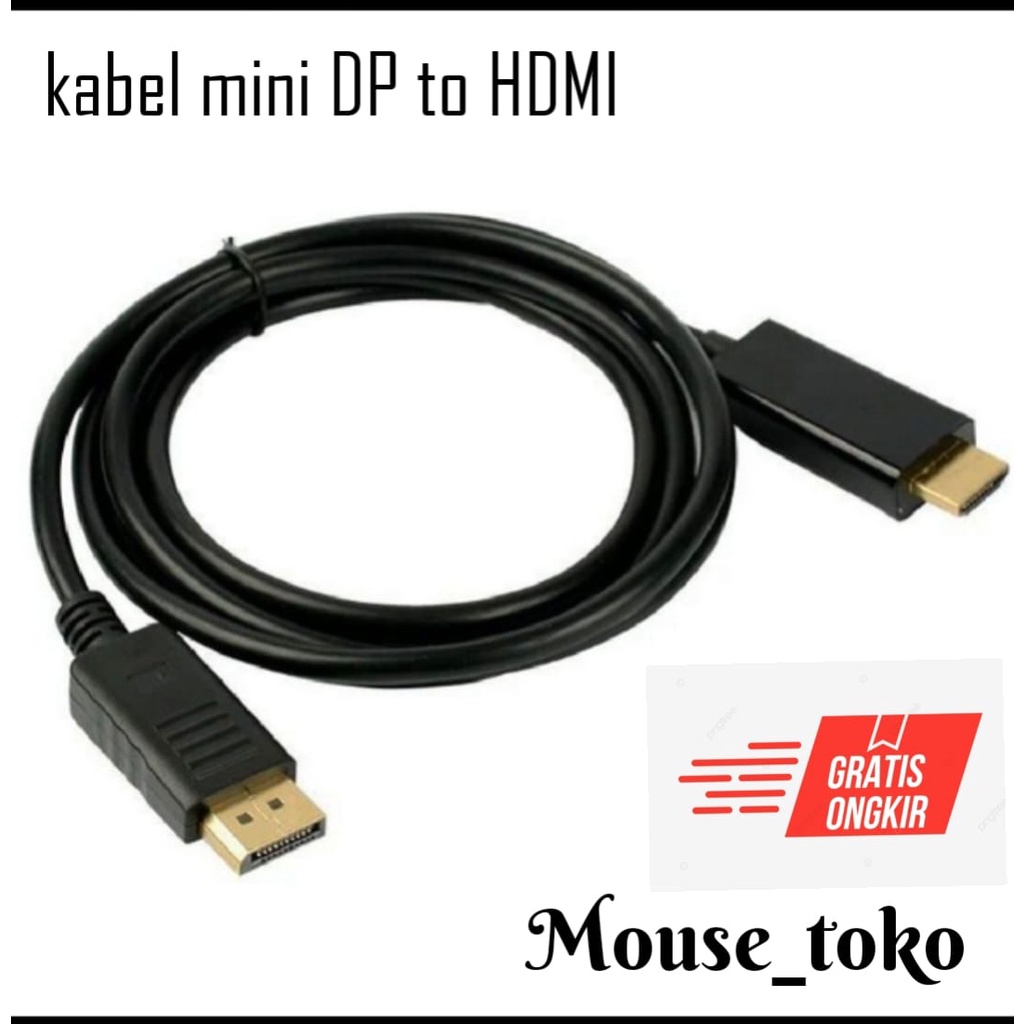 Kabel MIni DP To HDMI/ThunderBolt Ke tv mascnookair pro/Converter MIni DP to VGA/Kabel