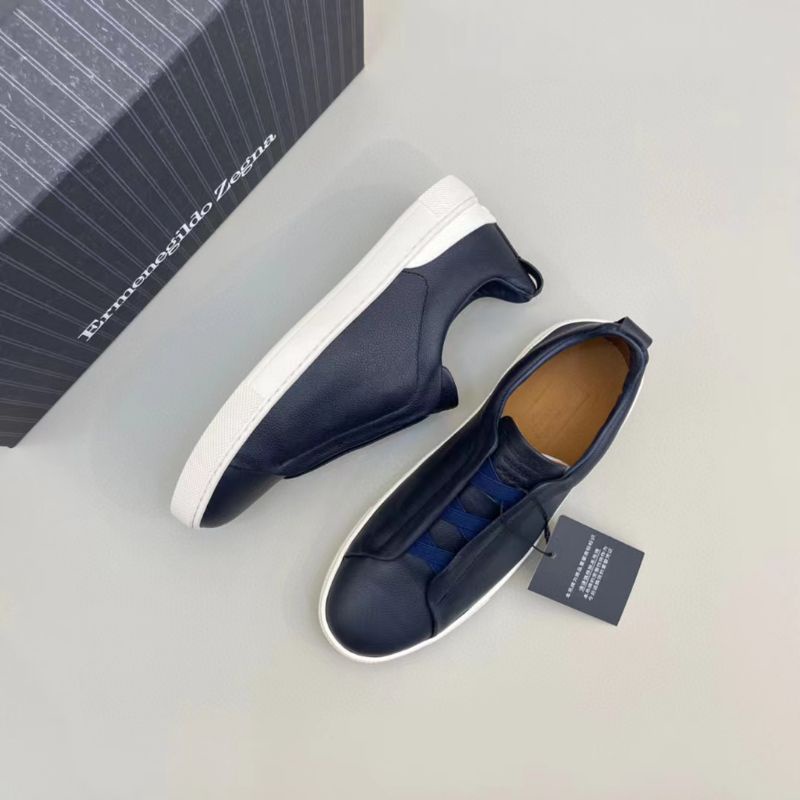 sepatu EZ1 pria sneaker cowok Biru navy kulit asli mirror men shoes top p1shoes kets