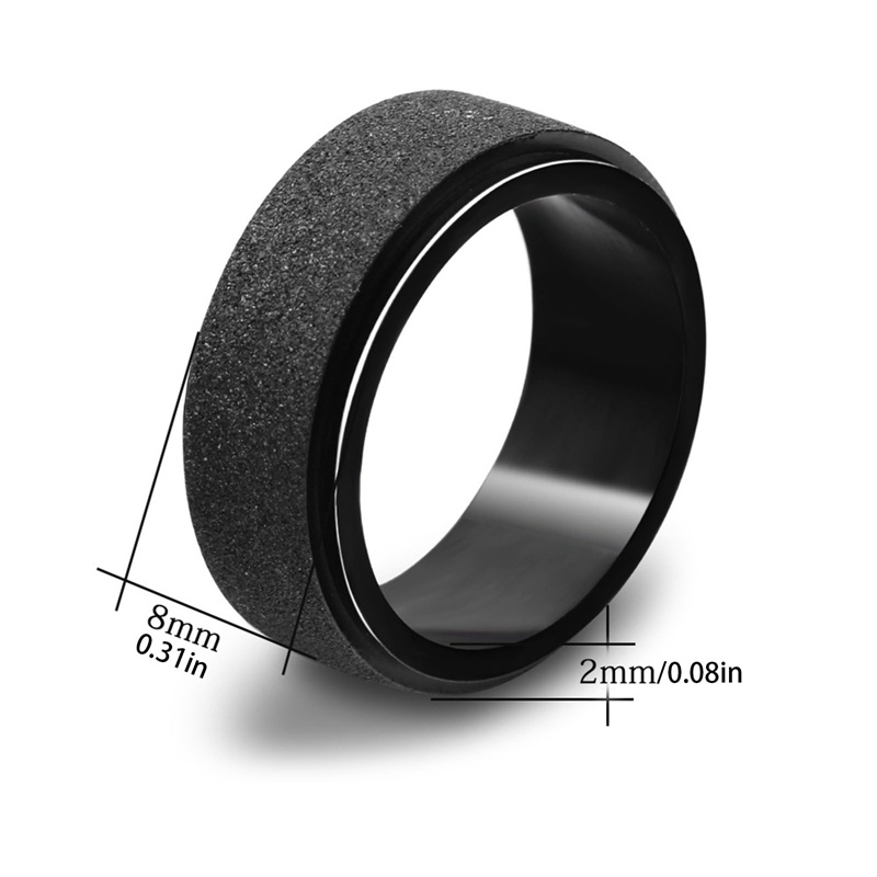 Simple Woman Men's Couple Cincin Titanium Hitam Matte Selesai Jari Cincin Perhiasan Untuk Laki-Laki Pernikahan Band Hadiah