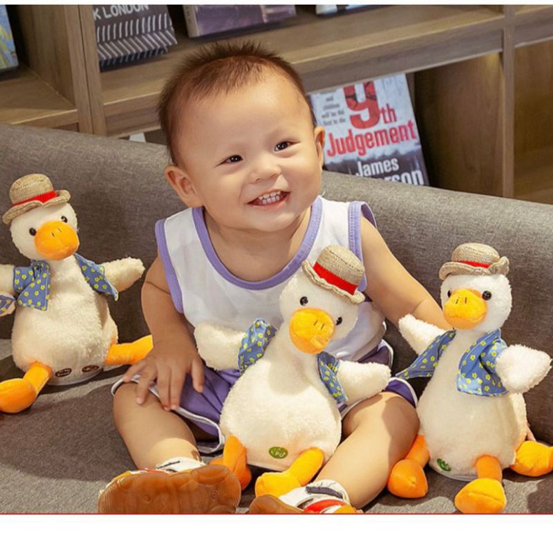 mainan boneka bebek/talking Ducks/meniru suara/Boneka Ducks Perekam Suara bicara bebek dan musik