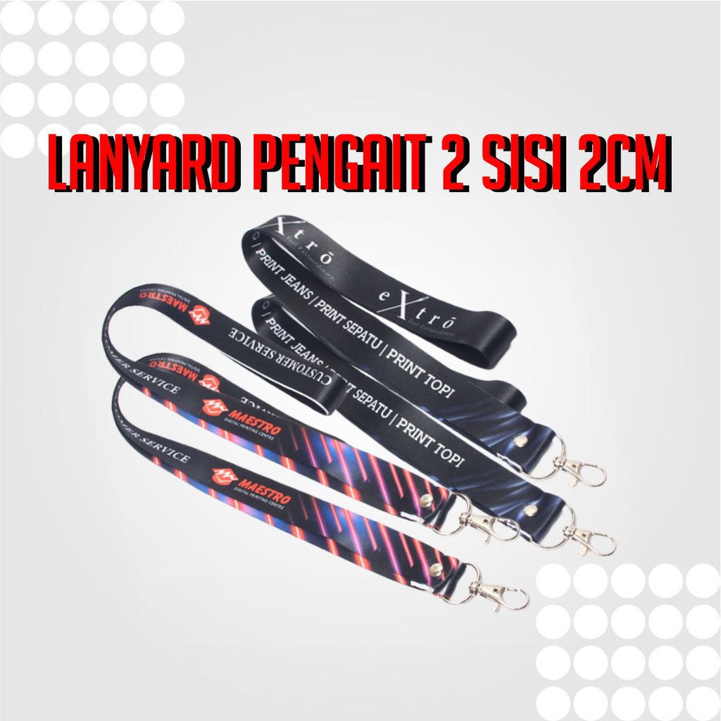 Jual Tali Lanyard Pengait ID Card Uk 2cm Printing Sublim Custom Desain ...