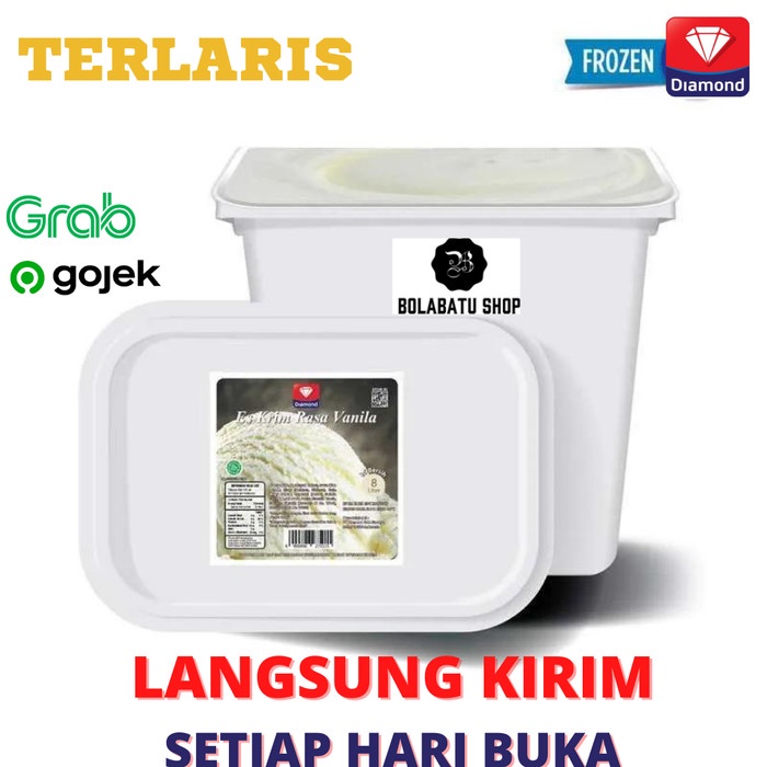 

Es Krim Diamond Rasa Vanilla Vanila 8L Bucket Ember Gurih Manis Enak