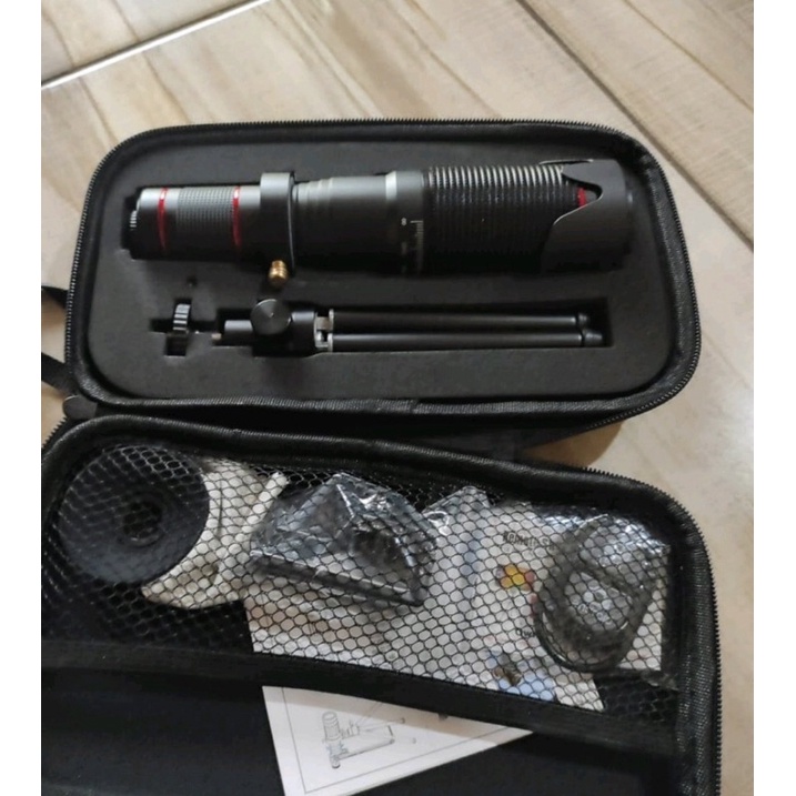 pickogen 36x zoom telephoto HD lensa telezoom hp with tripod