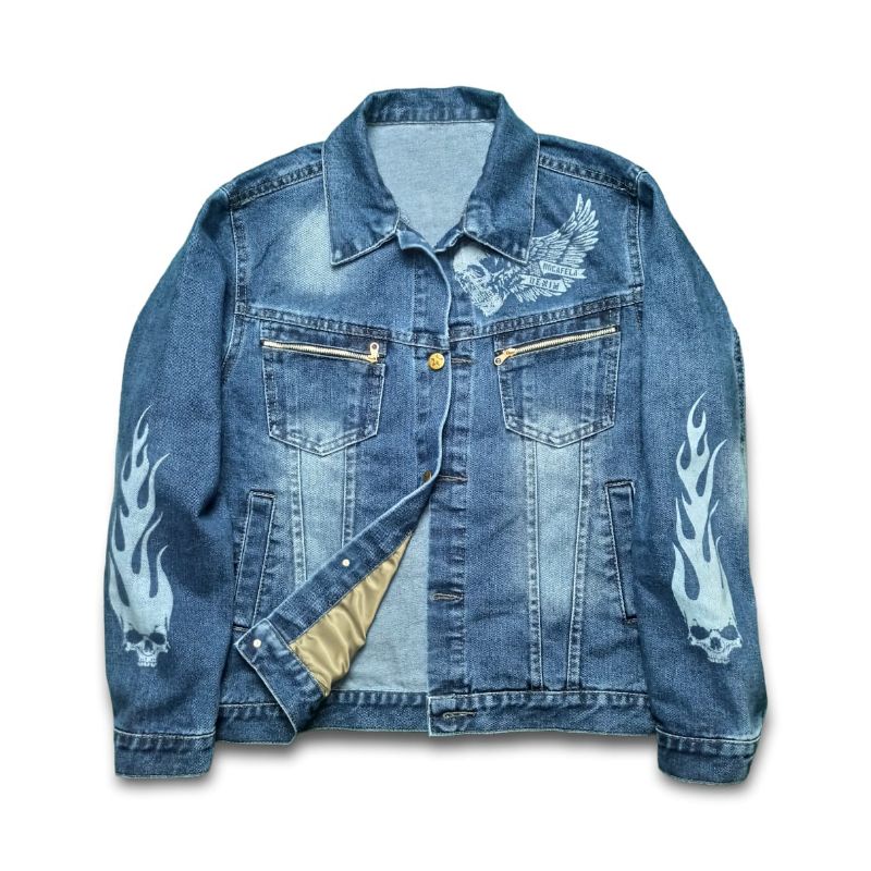 Rocafela Jaket  Jeans Denim Premium