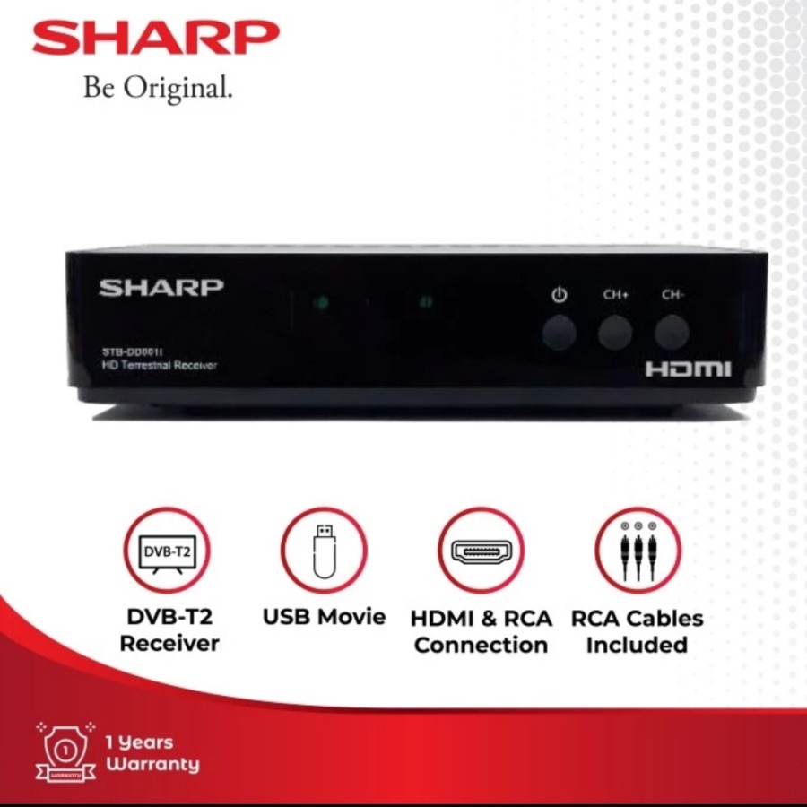 Sharp Set Top Box STB-DD001i Digital TV Receiver STB DVB-T2