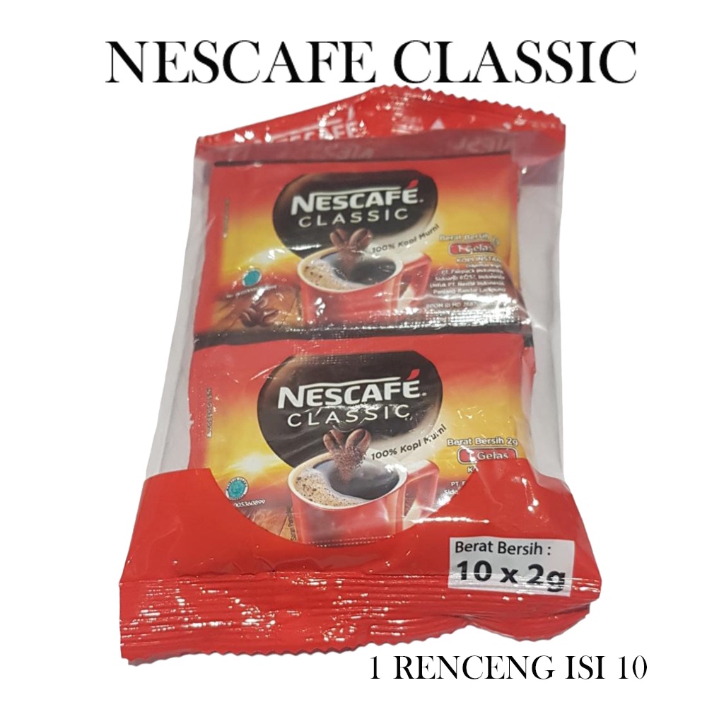 NESCAFE CLASSIC 1 RENCENG ISI 10