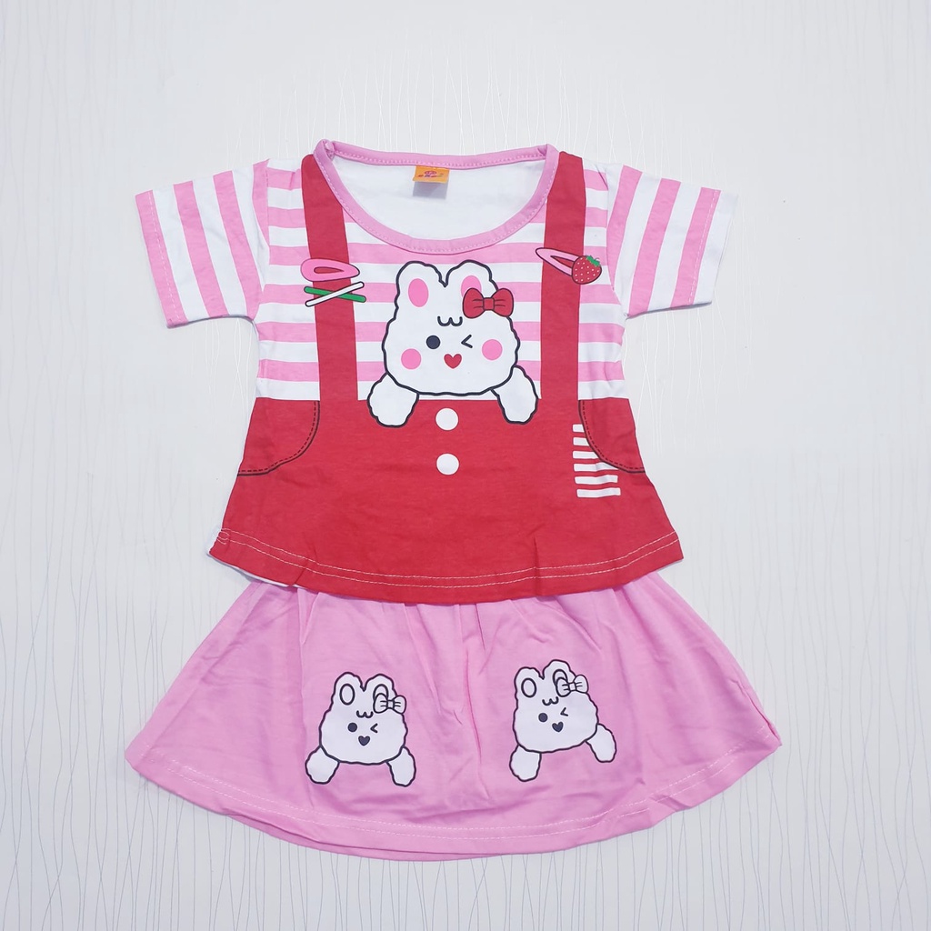setelan rok anak perempuan baby gracia usia 0-12 bulan / pakaian baby cewe &lt; 1 tahun