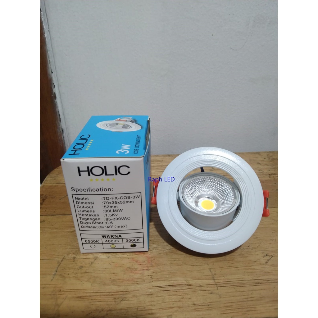 HOLIC 3 Watt Mata COB Mini Lampu Spotlight Downlight LED 3Watt 3W