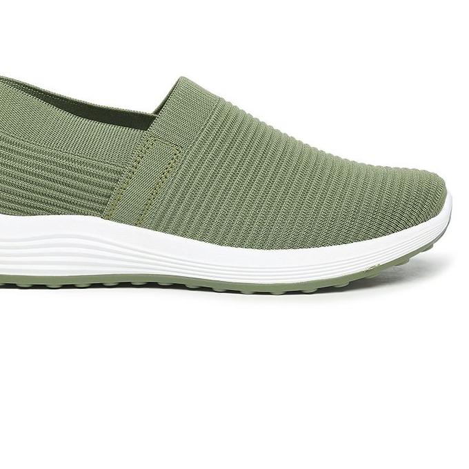 ➷➷✻✫ 12.12 SEVEN_DAY SEPATU RAJUT SLIP ON WANITA OLAHRAGA TANPA TALI SPORT SHOES HIJAU A-667 Big Sal