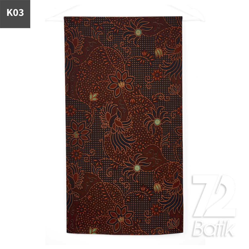 KAIN BATIK KATUN Premium Motif Burung Jagad Warna Tosca Coklat 723018 Cap 72IL Jarik Jarit Samping Kebat Panjang Batik Katun Modern Premium Bahan Seragam Batik Pernikahan Kantor Keluarga Murah Kamen Jadi Batik Bali Lembaran