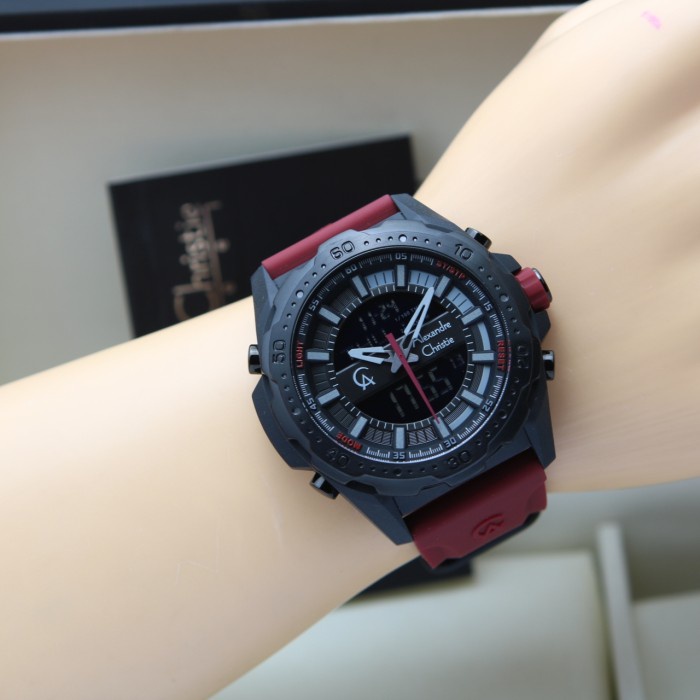 ALEXANDRE CHRISTIE AC 9370 BLACK RED DOUBLE TIME PRIA. ORIGINAL