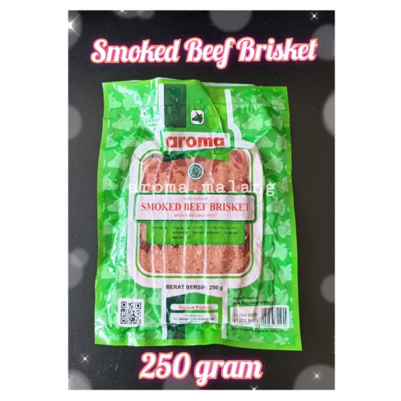 

Smoked Beef Brisket (Daging Sapi Asap) AROMA 250 Gram