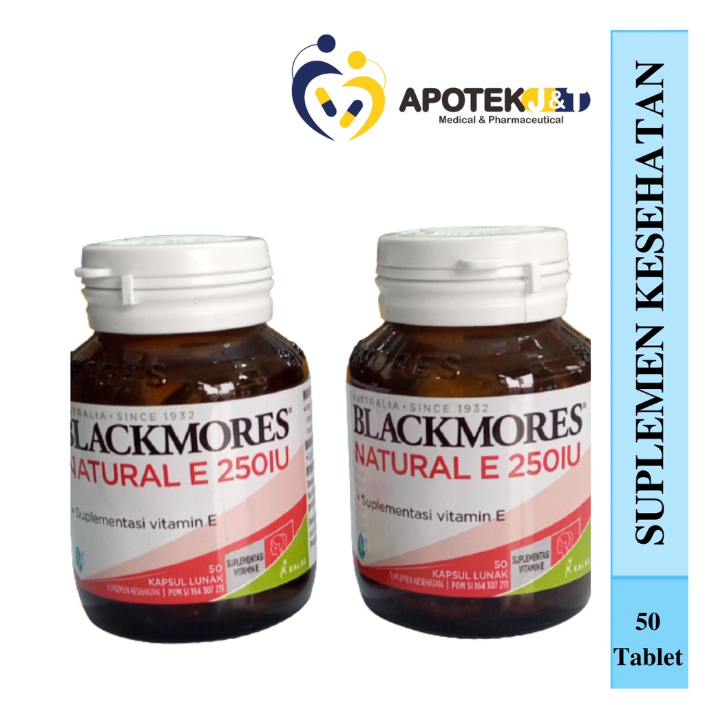 Blackmores Natural E 250 IU 50'S/Vitamin E/Antioksidan/Anti Aging/Meningkatkan kesuburan