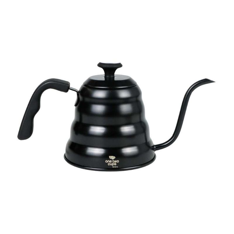 One Two Cups Teko Kopi Maker Pot Drip Kettle with Thermometer - KE4012 1200ml hitam 1.2 liter