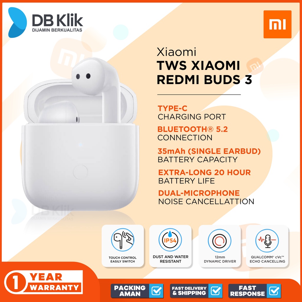 TWS Xiaomi Redmi Buds 3 ( Xiaomi MI Redmi Buds 3 TWS Earphone)