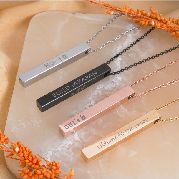 Kalung Hazel Necklace Grafir Nama Kalung Pria Wanita Custom Ukir Engrave