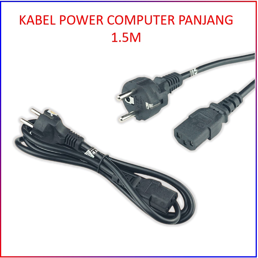 Kabel Power PC Komputer 1.5 Meter NYK Kabel Power Cpu Monitor Original