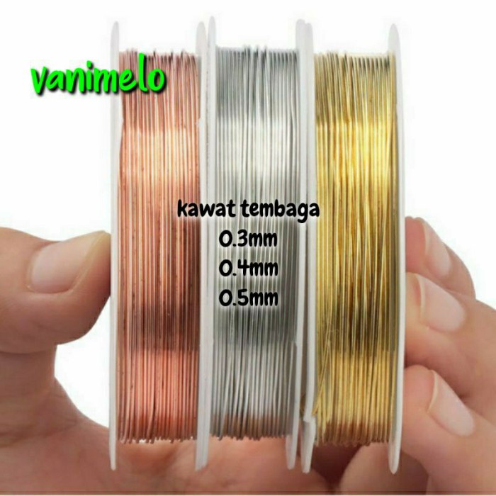 Craft 25 Meter Kawat Tembaga Aksesoris 0.3Mm 0.4Mm 0.5Mm Kawat Manik Manik
