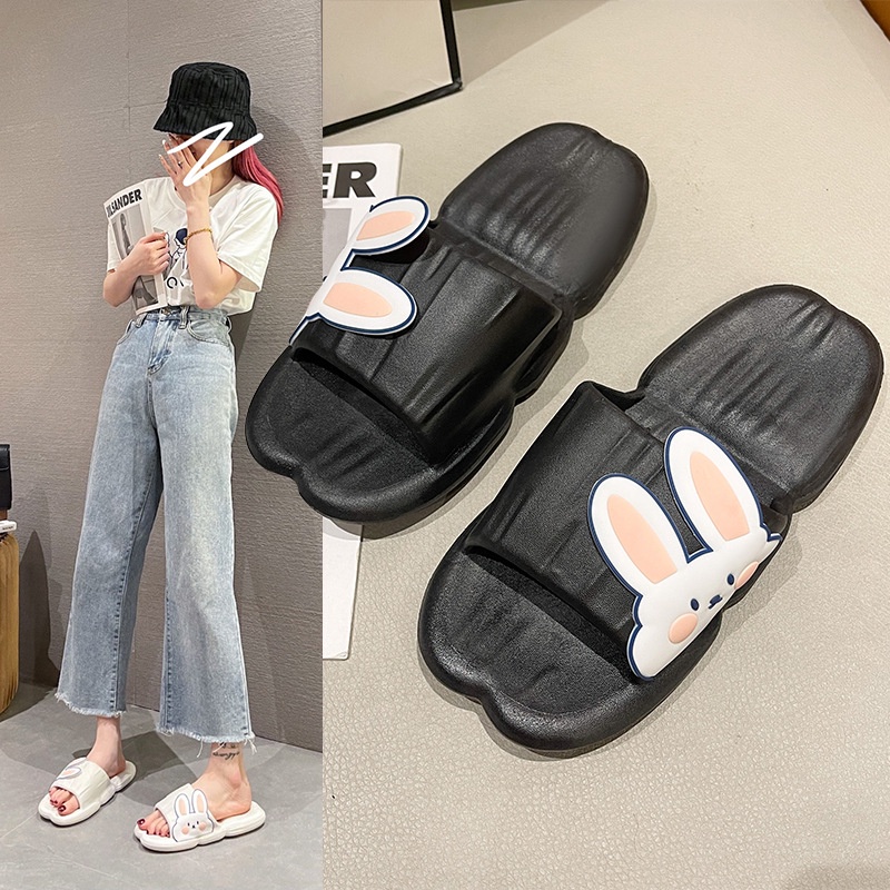 Grosir - S1054 Sandal Wanita Model Kelinci / Sandal Rabbit Samping / Sandal Fashion Wanita / Sandal Cute