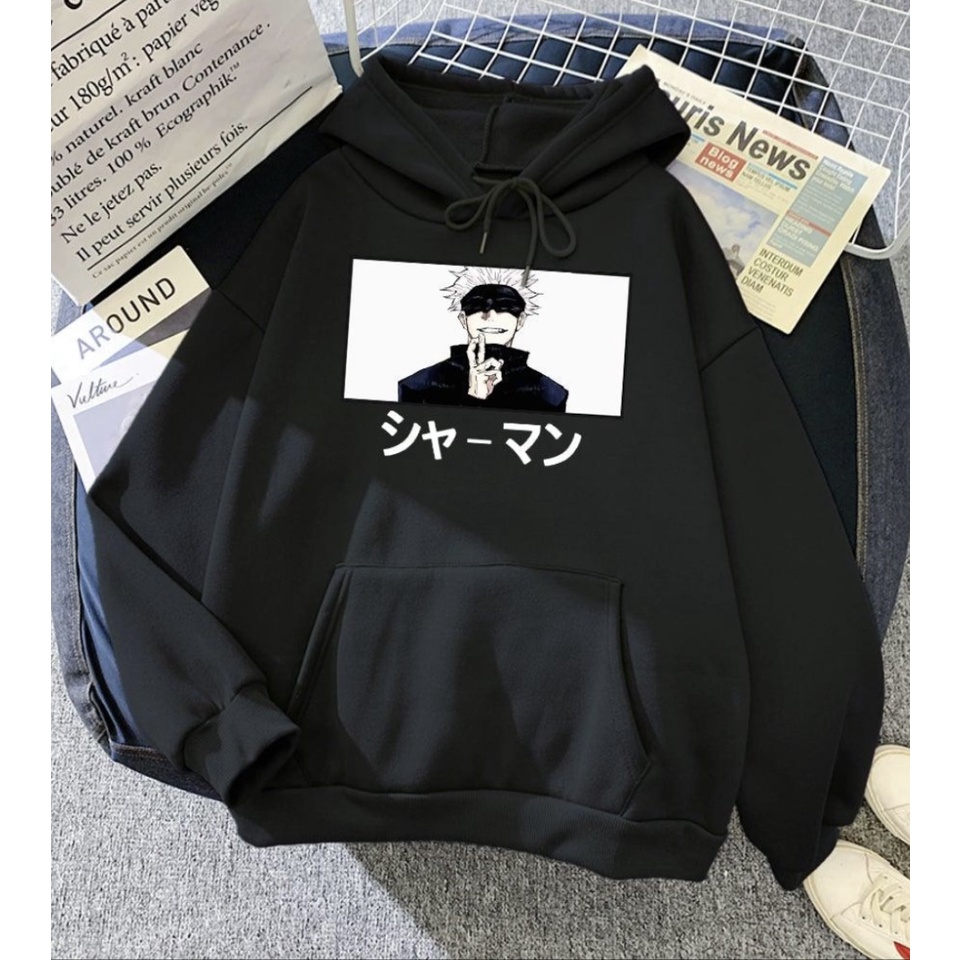 JPN Satoru Gojo anime Jumper Hoodie II  Sweater Hoodie Trendy II Sweter Oblong Topi Sz M - XL ( Pria &amp; Wanita / Anak &amp; Dewasa )